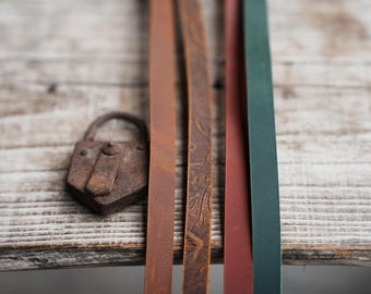 Brown distressed Long Leather strap ,Belt Diy,Purse Straps, Strip, Leather Belt,Genuine Leather 39 inch ( 1m ) long Camera strap