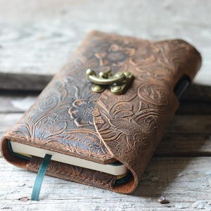 Handmade Leather Book Cover,unique Office Supplies, Book Slipcover,book  Jacket,bag for Students, A5/A6 or Custon Other Size free Stamp 