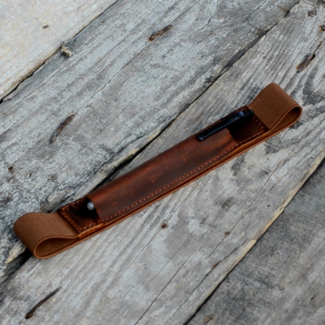 Leather Pen Sleeve Leather Pen Pencil Holder for Moleskine Classic