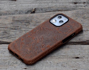 Genuine  leather Wallet iphone 15 Pro Max / 15 pro / 15 plus / 14  / 13 pro  / 13 mini / 12 / 11 XS Max / XR  Wallet  Embossed  leather Case