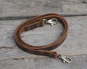 Leather Crossbody Strap   Leather Purse Straps Leather Straps For Leather Bags shoulder strap  cross body strap   phone case