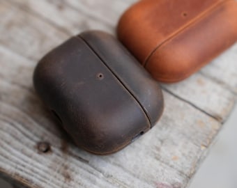 Genuine  Leather Distressed Leather for   Airpods Pro 3 3rd Gen (2025) Bluetooth Wireless Charging Earbud   Cover Case headphone case