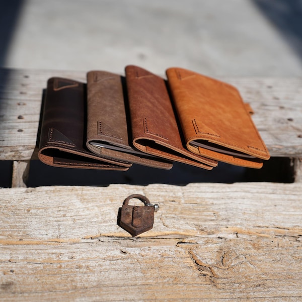 Distressed Genuine leather travel  index cards 3 x 5 cards  cover for field notes notebook 3leather cover notepad  Leather Journal Notebook