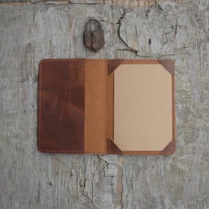 Distressed Reise Karteikarten Cover für 3x5 Karten 4 "x 6" Notebook Cahie Vintage nachfüllbarer Notizblock aus echtem Leder