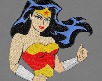 embroidery design Wonder Woman 4x4 5x5 pes hus jef vip vp3 dst exp