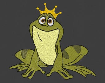 embroidery Prince Frog design disney 4x4 pes hus jef vip vp3 dst exp