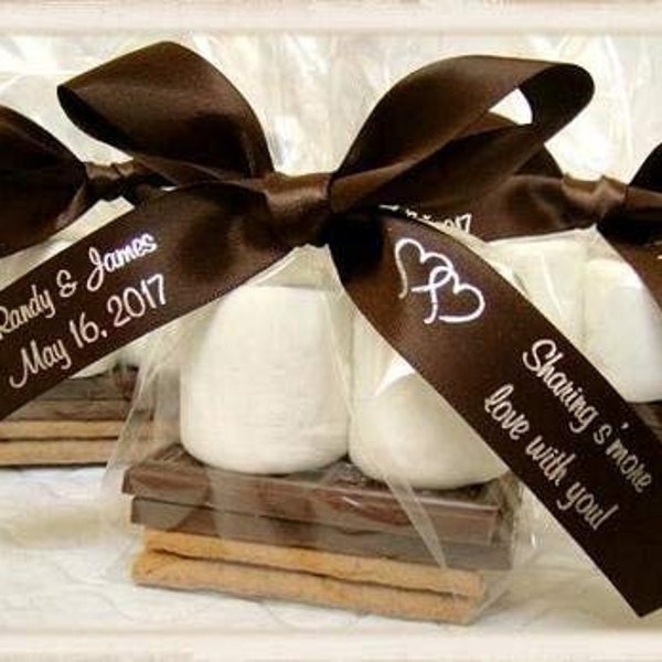 LIQUIDATION SALE - 100 S'mores Bags 4"x2"x8" Clear Gusseted Poly Bags Wholesale - S'MORES Ready to Ship - bpa free