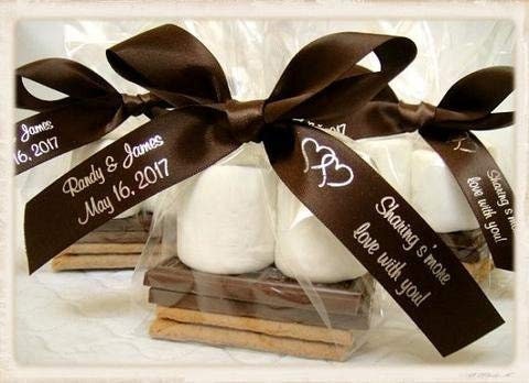 LIQUIDATION SALE - 100 S'mores Bags 4"x2"x8" Clear Gusseted Poly Bags Wholesale - S'MORES Ready to Ship - bpa free