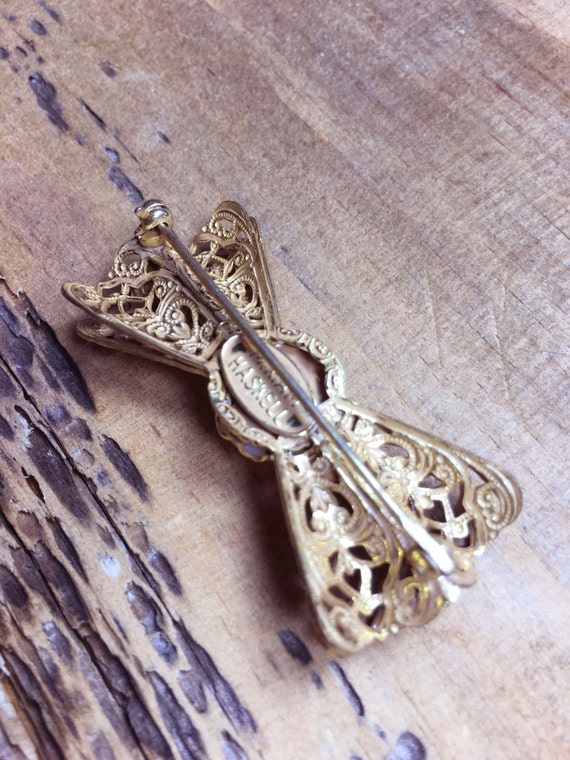 Vintage Miriam Haskell signed stunning baroque pe… - image 3