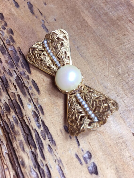 Vintage Miriam Haskell signed stunning baroque pe… - image 2