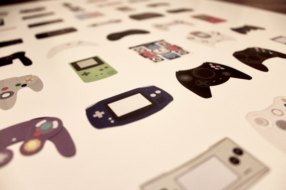 Videogame Controllers Poster Birthday Gift Christmas Gift | Etsy