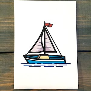 Mini Nautical Prints Ocean Print Set Ocean Themed Mini Print Lighthouse ...