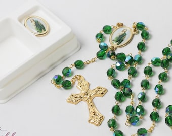 Fast Shipping! St Jude Rosary with Lapel Pin, St. Jude Rosary, Rosary Gift, St. Jude Gift, Communion, Wedding, Confirmation, St Jude Rosary