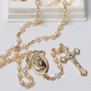 FAST SHIPPING!! Handcrafted Beautiful First Communion Rosary for Girls, Communion Rosary, Confirmation Rosary, Rosary Gift, Communion Gift