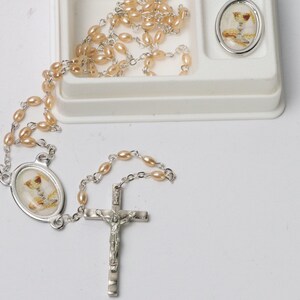 FAST SHIPPING!! Handcrafted Beautiful First Communion Rosary, Communion Rosary, Confirmation Rosary, Rosary Gift, First Communion Gift