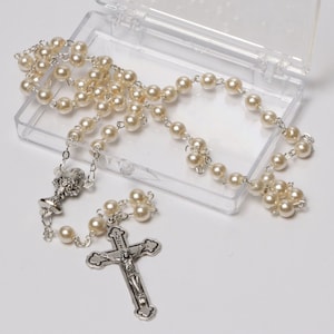 FAST SHIPPING!! Handcrafted Beautiful First Communion Rosary, Communion Rosary, Confirmation Rosary, Rosary Gift, First Communion Gift