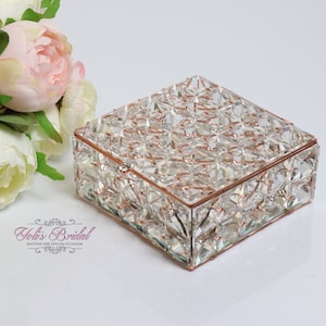 Rose Gold Wedding Box, Lasso Box, Crystal Box, Treasure Chest, Wedding Gift, Wedding Lasso, Mother&#39;s Day Gift, Anniversary