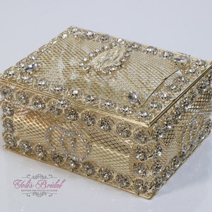 Caja de Bodas de Oro de Nuestra Señora de Guadalupe, Caja de Lazo, Caja de Cristal, Cofre del Tesoro, Regalo de Boda, Lazo de Boda, Regalo del Día de la Madre, Aniversario