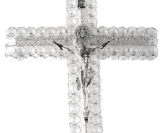 FAST Shipping!!! Silver Cross, Gorgeous Bridal Cross, Marriage Cross, Wedding Gift, Anniversary Gift, Crystals and Rhinestones Cross