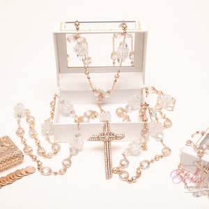 Hermoso Set de Boda Completo en color Rose Gold, Rose Gold Lazo, Arraz, Rosario