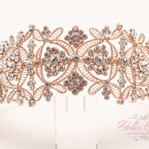 FAST Shipping!!! Rose Gold Swarovski Bride Tiara, Crystal Tiara, Wedding Tiara, Princess, Sweet 16 Quinceañera, Sparkling Bridal Crown