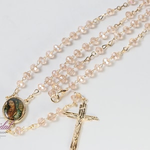 FAST SHIPPING!! Beautiful Gold Rosary, Wedding Rosary, Communion Rosary, Christening Rosary, Confirmation Rosary, Rosary Gift