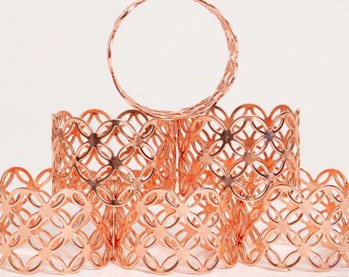 Gold Hexagon Handmade Napkin Rings set of 4 Etsy