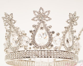 SCHNELLER VERSAND! Silber Funkelnde Tiara, Kristall Tiara, Hochzeit Tiara, Krone, Prinzessin Tiara, Quinceañera, Sweet 16 Tiara