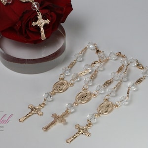 12 Pieces Finger Rosary, Christening Favor, Baptism Favor, Communion Favor, Confirmation Favor, Wedding Favor, Giveaway, Mini Rosaries