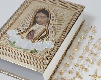 FAST SHIPPING!! Spanish Wedding Bible, Our Lady of Guadalupe, Virgen Mary Bible, Wedding Gift, Wedding Bible, Spanish Bible, Biblia, Wedding