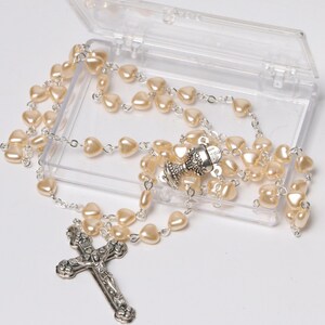 FAST SHIPPING!! Handcrafted Beautiful First Communion Rosary, Communion Rosary, Confirmation Rosary, Rosary Gift, First Communion Gift