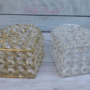 NEW!!! Beautiful Crystal Box, Silver Wedding Lasso Box, Gold Wedding Jewelry Box, Wedding Arras, Jewelry Box, Wedding Gift, Anniversary Gift