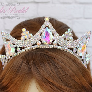 FAST SHIPPING! Silver Sparkling Tiara, Crystal Tiara, Wedding Tiara, Crown, Quinceañera, Sweet 16 Tiara, Bridal Tiara, Wedding