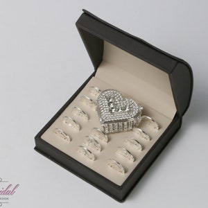 EXPÉDITION RAPIDE ! Noces d'argent Arras dans une belle boîte, magnifique boîte de mariage en argent, Arras de mariage dans une boîte, Arras de Boda, en forme de coeur