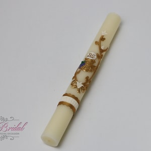 FAST SHIPPING!! Beautiful Communion Gold Candle, Communion Candle, Gold Communion Candle, Communion Gift