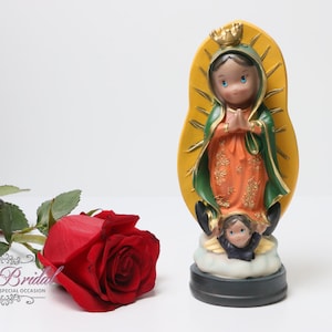¡Envío rápido! Estatua Infantil, Estatua de Nuestra Señora de Guadalupe, Regalo de Bautismo, Confirmación, Comunión, Regalo Católico, Virgen María