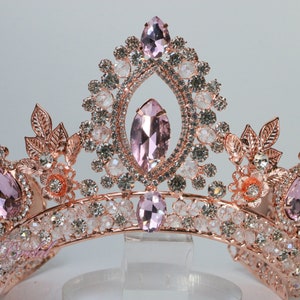FAST SHIPPING! Rose Gold Sparkling Tiara, Crystal Tiara, Wedding Tiara, Crown, Princess Tiara, Quinceañera, Sweet 16 Tiara, Bridal Tiara