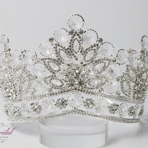 FAST SHIPPING!!! Silver Sparkling Tall Tiara, Silver Crystal Tiara, Wedding Tiara, Crown, Princess Tiara, Quinceañera, Sweet 16 Tiara XV