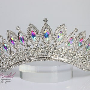FAST Shipping!!! Beautiful Silver AB Girl Tiara, AB Crystals Girl Crown, Princess Tiara, Communion Tiara, Little Girl Tiara, Crystal Tiara
