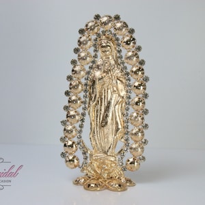 NOUVEAU !! Statue en cristal de Notre-Dame de Guadalupe, Notre-Dame de Guadalupe, Cadeau de baptême, Cadeau de communion, Cadeau de confirmation, Croix de cristaux, Maman
