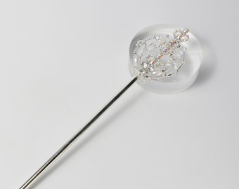 FAST SHIPPING!! Beautiful Silver Scepter, crystal Scepter, Princess Scepter, Silver Scepter, Pageant Scepter, Scepter, Quinceañera Scepter