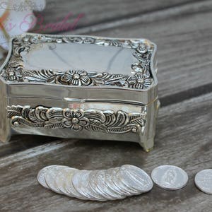 EXPÉDITION RAPIDE !! Coffre de trésorier mariage Arras, Arras de Boda, pièces de l'unité, noces d'argent à Arras, 13 pièces de l'unité de mariage, boîte à bagues, bijoux