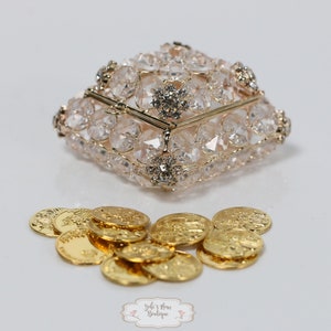 FAST SHIPPING!! Gold Wedding Unity Coins, Wedding Arras,  Wedding Coins, Ring Box, Wedding Gift.