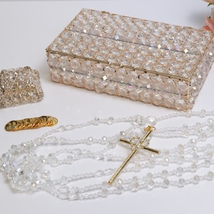 FAST SHIPPING! Beautiful Gold Wedding Lasso and Heart Shaped Box and Arras Set, Unity Cord, Wedding Set.