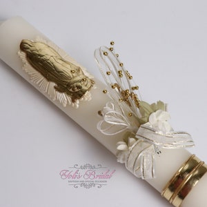 FAST SHIPPING!! Beautiful Our lady of Guadalupe Candle for any occasion, Christening Candle, Baptism Candle, Communion Candle, Confirmation