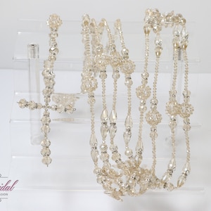 ¡ENVÍO RÁPIDO! Hermoso lazo de bodas de plata brillante, lazo de bodas, regalo de 25.º aniversario, cordón nupcial.