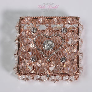 FAST Shipping! Beautiful Crystal Box, Wedding Ring Box, Wedding Arras, includes the 13 coins, Unity Coins, Arras, Arras de Boda