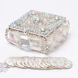 FAST SHIPPING!! Silver Wedding Unity Coins, Wedding Arras,  Wedding Coins, Ring Box, Wedding Gift.