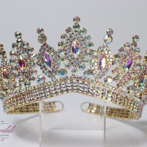 FAST SHIPPING Gold With AB Stones Crown, Gorgeous Gold Tiara, Stunning ...
