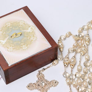 Fast Shipping!! Beautiful Box Set with Gold Wedding Lasso, Unity Cord, Wedding Box, Christian Wedding